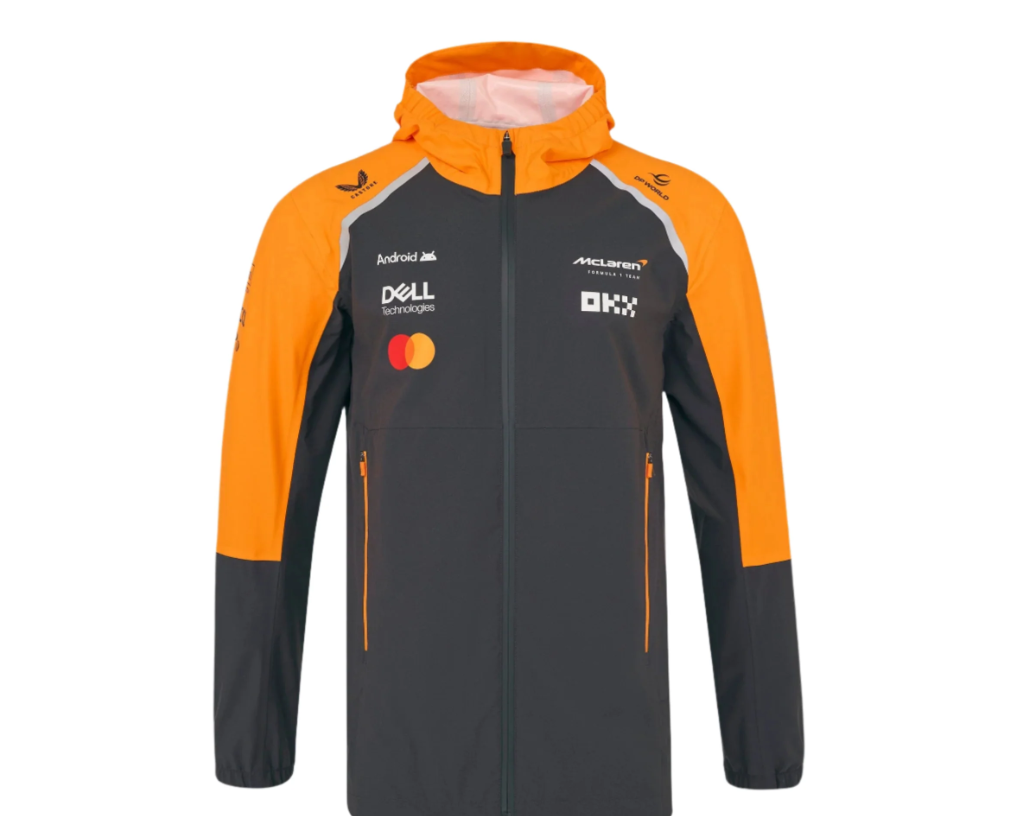McLaren F1 2023 Team Water Resistant Jacket For Men - Hooded Racing Jacket